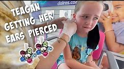 Teagan's Ear Piercing at Claire's