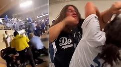 Multiple brawls break out between fans at Dodgers game