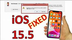 To Restore your iPhone with iOS 15.5 you need to install latest iTunes.