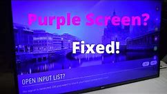How to fix a Purple TV Screen? LG 49UH6100