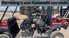 Servicing a 2009 Kawasaki 4010 mule. ￼