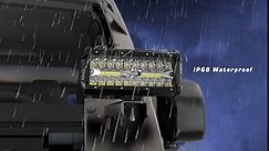 NAOEVO 7 inch LED Light Bar, 240W 24,000LM Offroad Fog/Driving Lights LED Pods with Spot Flood Combo Beam, Waterproof LED Work Lights for Truck Boat UTV ATV Jeep, 2 Pack (White)
