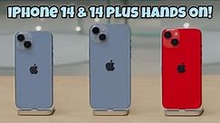 iPhone 14 and iPhone 14 Plus Hands On - Unboxing Official Look ! 😍 | Blue & Red ❤️