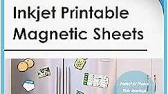 Printable Magnetic Sheets 8.5x11 Inch, 5 Sheets Matte Magnet Paper Sheet for Inkjet Printer, Flexible Magnetic Printer Paper for Fridge, DIY Crafts