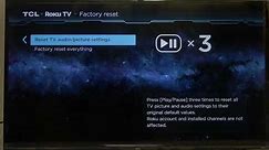 How To Factory Reset 40 Inch TCL Roku TV Class 3 Series