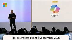 Full Event | #MicrosoftEvent September 21, 2023