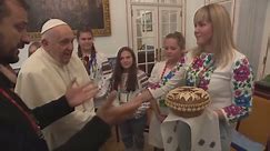 Pope Francis meets Ukrainian young people in Portugal