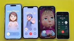 iPhone 15pro max incoming Call iPhone 13pro vs IPhone 11 vs IPhone 5C/ Outgoing Call