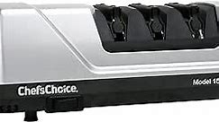 Chef'sChoice 15XV EdgeSelect Professional Electric Knife Sharpener with 100-Percent Diamond Abrasives and Precision Angle Guides for Straight Edge and Serrated Knives, 3-Stage, Gray