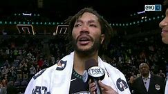 Derrick Rose gives emotional interview after 50-point game