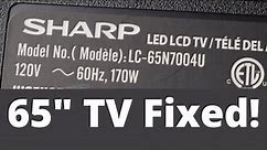 SHARP TV Black Screen fixed | LC 65N7004U, best backlight repair
