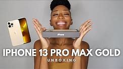 IPHONE 13 PRO MAX GOLD UNBOXING | THE CAMERA IS 🔥