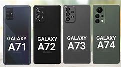 Samsung Galaxy A74 5G vs Samsung Galaxy A73 5G vs Samsung Galaxy A72 5G vs Samsung Galaxy A71 5G
