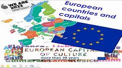 European Map: Countries and Capitals / Countries and Capitals of Europe / Europe Map / Map of Europe