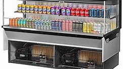 Turbo Air TOM-72L-UF 72" Drop-In Refrigerated Open Display Case Merchandiser with 2 Shelves