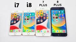 iPhone 7 Vs 8 Vs 7 Plus Vs 8 Plus - SPEED TEST(2023) | iOS 15.8 Vs 16.7.2