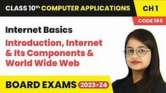 Internet Basics - Introduction, Internet & Its Components & WWW |Class 10 Computer Applications Ch 1