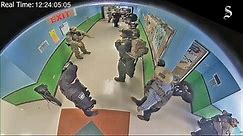 Uvalde Surveillance Video Shows Police Waiting in Hallway During Shooting