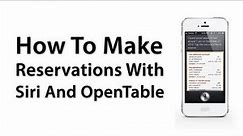 [iOS Advice] How To Make Restaurant Reservations With Siri