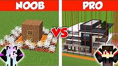 Minecraft NOOB vs PRO: SAFEST SECURITY HOUSE BUILD CHALLENGE
