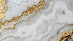 White golden liquid agate design. Stone texture. Animated luxurious background. Fluid art. 25fps