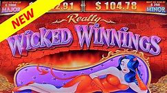 NEW WICKED WINNINGS SLOT | Really Wicked Winnings Slot Machine | 2 Bonuses | Las Vegas 2021