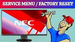 How To Access Service Mode On NEC TV | Factory Reset On NEC LCD TV