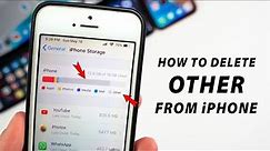 How to Delete Other from iPhone Storage - How to Clear Other Storage from iPhone.