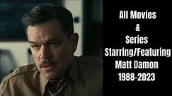 Matt Damon Movies List 1988-2023 #mattdamon #damon #actionmovies #comedymovies #romantic #adventure