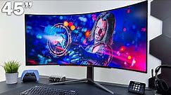 BEST Curved GAMING Monitor | LG 45" OLED 240Hz 45GR95QE REVIEW