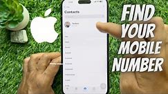 How To Find Your Phone Number On Your iPhone! (2024)