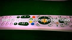 DIRECT TV REMOTE CONTROLL PROGRAMING INSTRUCTIONS