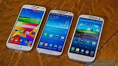 Samsung Galaxy S5 vs Galaxy S4 vs Galaxy S3