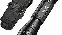 ULTRAFIRE Tactical Flashlight with Holster, Single Mode LED Flashlight 1000 High Lumen Duty Flashlights with Belt Holster and Charger, Bright Small Flash Light WF-501B