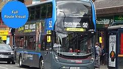 National Express West Midlands Platinum 50 Full Route Visual- Birmingham to Druids Heath