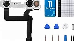 DGSCSMY for iPhone 11 pro max Front Camera Replacement OEM Repair Kit 12MP 6.5", 11promax Facing Lens Module Part Structured Light Receiver Transmitter Connector Replace Fix Tools A2161 A2220 A2218