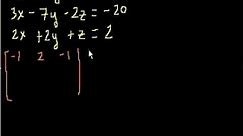 Solving 3 Equations with 3 Unknowns