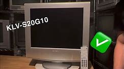 Sony WEGA KLV-S20G10 20" LCD TV 2005 Original Remote RetroGaming Rare Retro Flat NICE!