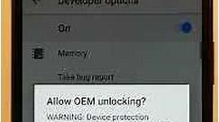 enable oem unlocking and reboot to fastboot for unlock