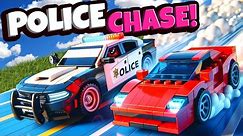 Cops VS Robbers Lego Police Chase Ends in BIG CRASHES in Brick Rigs Multiplayer!