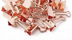 Mr. Pen- Binder Clips, Small Binder Clips, 50 Pack, 0.75 in, Rose Gold, Small Clips, Paper Binder Clips, Binder Clips Small Size, Small Paper Clips, Office Clips, Micro Binder Clips, Mini Binder Clips