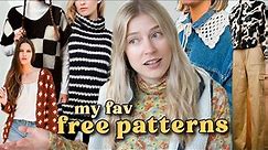 15 FREE PATTERNS you need to make right now (crochet, knitting & sewing patterns)