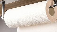 Paper Towel Holder Under Cabinet - Self Adhesive Towel Paper Holder Stick on Wall for Kitchen, Bathroom Paper Towel Holder Organizer&Storage&Decor, Stainless Steel