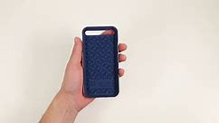 iPhone 8 Plus Leather Case, Vena [vLuxe][Carbon Fiber Leather Back | Metallized Button] Slim Prot...