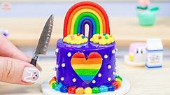 Amazing Chocolate Cake 🍫 Miniature Buttercream Purple Chocolate Cake Decorating | Mini Creations