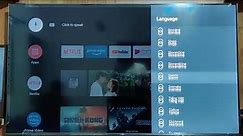 How to change TCL android TV Menu languages..