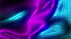 Digital abstract animation of cyan and magenta colors warping on glass translucent background