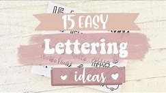 15 easy font letterings! | ways to write your titles