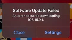 Software Update Failed - An error occurred downloading iOS 15.0.1. | How to Fix Update iPhone, iPad