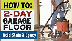 How to Apply Concrete Acid Stain and Epoxy Floor Coatings - 2-Day Garage Floor With Tips | Kemiko®